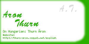 aron thurn business card